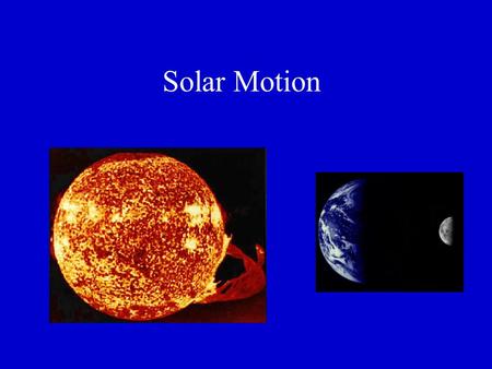 Solar Motion. Label front flap MOTIONS OF THE EARTH -DAY & NIGHT.