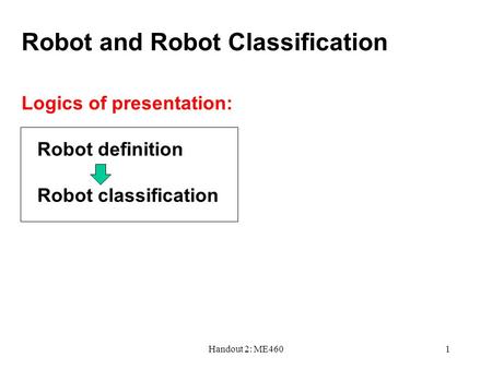 Robot and Robot Classification