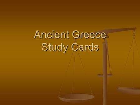 Ancient Greece Study Cards. What is the word for the territories of Ancient Greece?