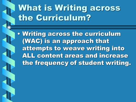 strategies to improve writing across the curriculum