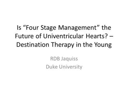 RDB Jaquiss Duke University