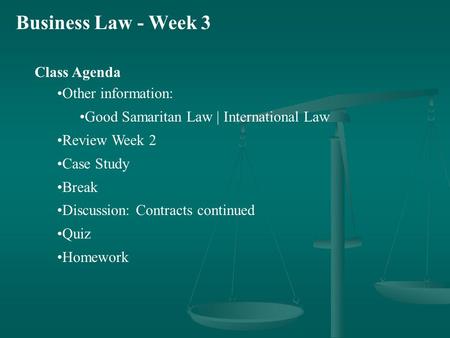 Business law case studies on contracts