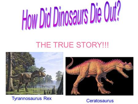 THE TRUE STORY!!! Tyrannosaurus Rex Ceratosaurus.