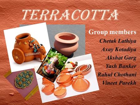 Terracotta Group members Chetak Lathiya Axay Kotadiya Akshat Garg