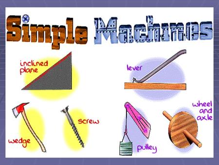 Vocabulary  Machine: any device that makes doing work easier  Mechanical advantage: the # of times a machine multiplies the input force;  MA= output.
