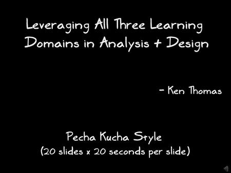 Title Slide What do I need to know? Bloom Three Domains of Learning.