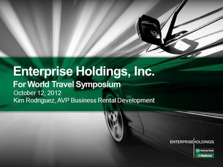 Enterprise Holdings, Inc. For World Travel Symposium
