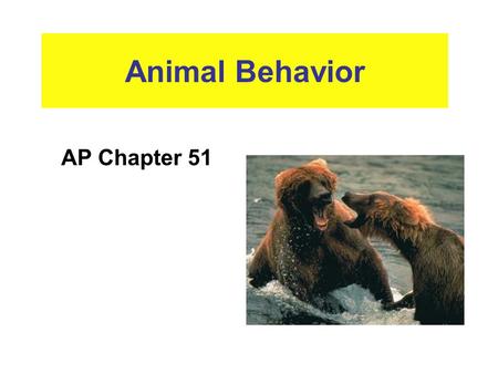 Animal Behavior AP Chapter 51. Big Idea 4: Biological systems interact, and these systems and their interactions posses complex properties. What mechanisms.