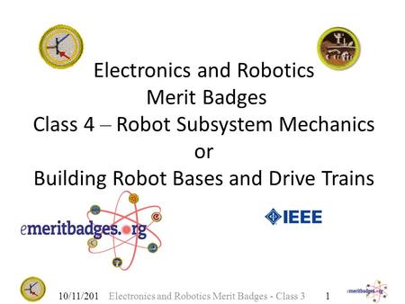 Electronics and Robotics Merit Badges