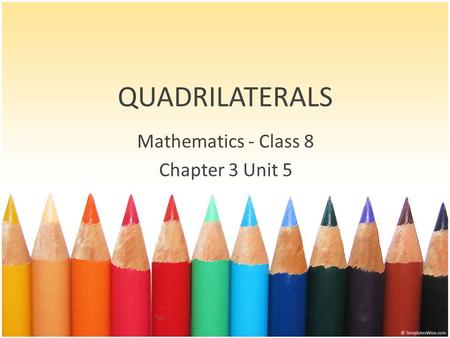 Mathematics - Class 8 Chapter 3 Unit 5