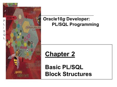 PL/SQLPL/SQL Oracle10g Developer: PL/SQL Programming Chapter 2 Basic PL/SQL Block Structures.