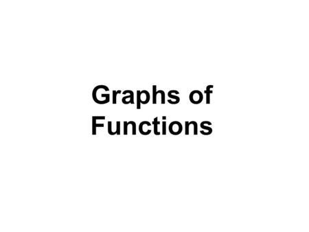 Graphs of Functions. Text Example SolutionThe graph of f (x) = x 2 + 1 is, by definition, the graph of y = x 2 + 1. We begin by setting up a partial table.