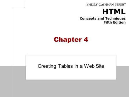 Creating Tables in a Web Site