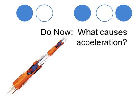 Do Now: What causes acceleration?. Section 2.2 –Day 1 Define and calculate acceleration. Explain the relationship between force, mass, and acceleration.