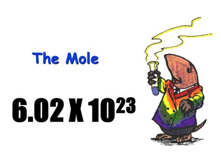 The Mole 6.02 X 10 23 STOICHIOMETRYSTOICHIOMETRY - the study of the quantitative aspects of chemical reactions.