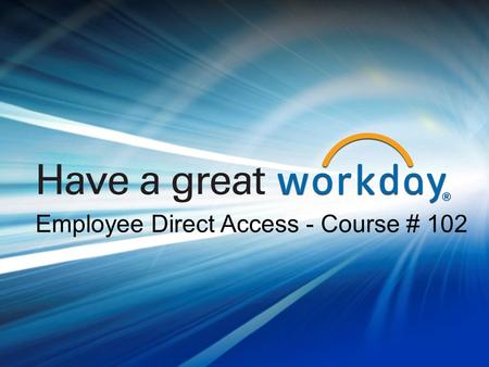 Delphi Confidential Employee Direct Access - Course # 102.