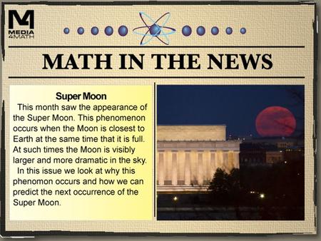 Learn more about the Super Moon phenomenon. Watch this YouTube video.