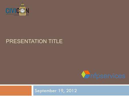 PRESENTATION TITLE September 19, 2012. POST CODE LOOKUP For Contacts and Events.