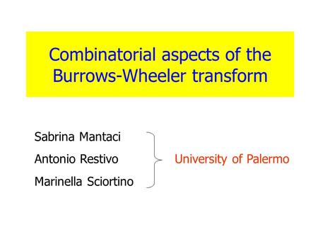 Combinatorial aspects of the Burrows-Wheeler transform