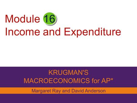 Module Income and Expenditure