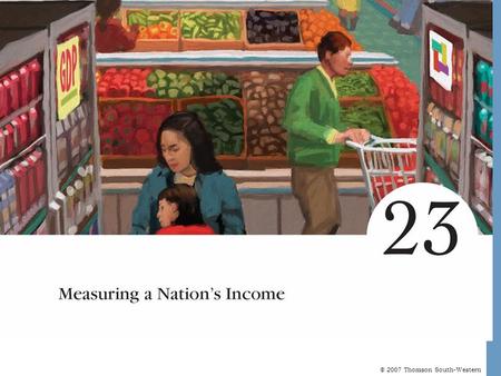 © 2007 Thomson South-Western. 1 Measuring a Nation’s Income Microeconomics is the study of how individual households and firms make decisions and how.