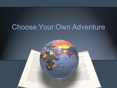 Choose Your Own Adventure. Introduction Use this as a guide when working on a Smarter Balanced question.