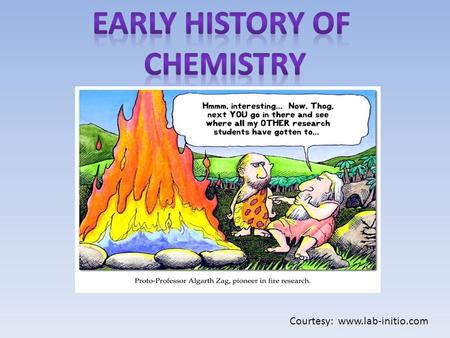 Courtesy: www.lab-initio.com. 400 B.C. – Matter was composed of four fundamental substances: fire, earth, water, and air. Greeks considered whether matter.