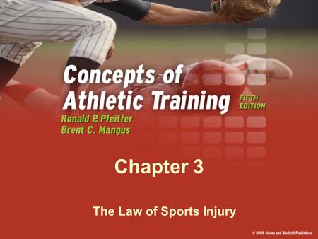 Chapter 3 The Law of Sports Injury. The Coach The coach is typically the first person at the scene of an injury. The coach’s decisions and actions are.