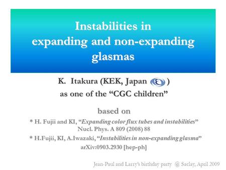 Instabilities in expanding and non-expanding glasmas