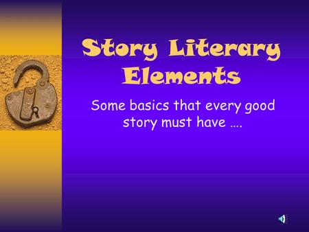 Story Literary Elements