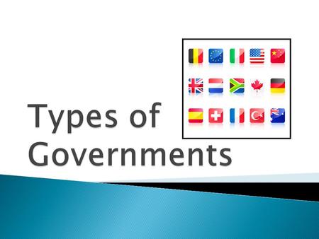 Do you know these people???  Nearly every country is ruled by a system that combines two or more of these types…  The lines are often blurred between.