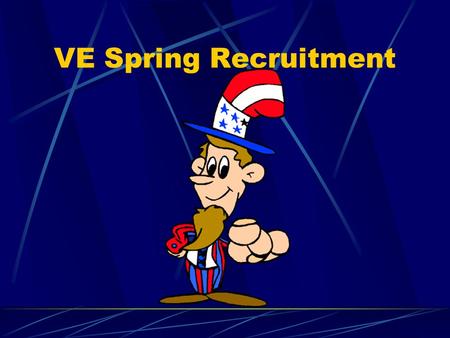 VE Spring Recruitment. Getting the Students you need You are recruiting for a business, not just a class Start with your best Juniors, then… You need.
