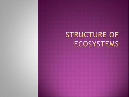  We already discussed that an ecosystem is the combined biotic and abiotic characteristics of a region.  We have grouped ecosystems, looked at the hierarchy.
