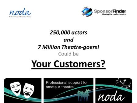 250,000 actors and 7 Million Theatre-goers! Could be Your Customers?
