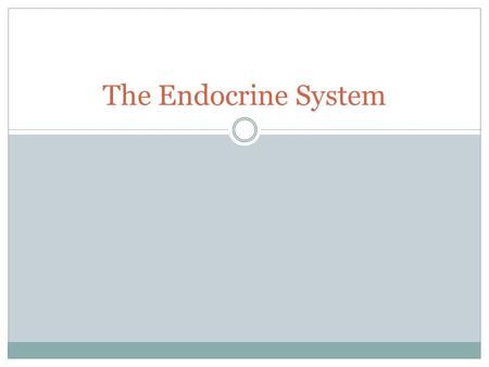 The Endocrine System. Controls many body functions  exerts control by releasing special chemical substances into the blood called hormones  Hormones.