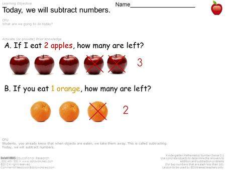 DataWORKS Educational Research (800) 495-1550  ©2012 All rights reserved. Comments? Kindergarten Mathematics.