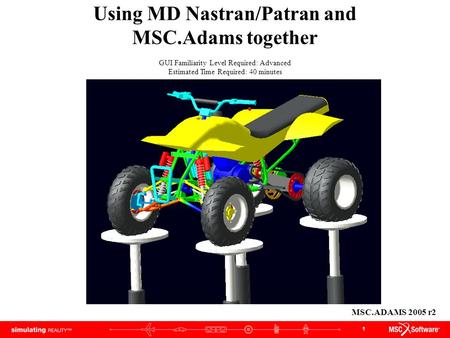 Using MD Nastran/Patran and MSC.Adams together