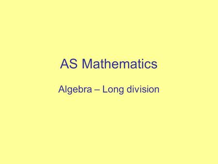 Additional Mathematics for the OCR syllabus - Algebra 8