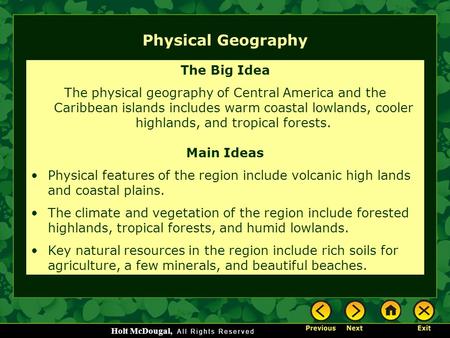 Physical Geography The Big Idea
