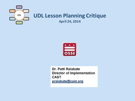 UDL Lesson Planning Critique