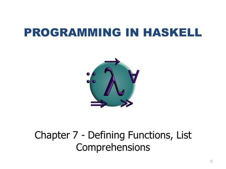 0 PROGRAMMING IN HASKELL Chapter 7 - Defining Functions, List Comprehensions.