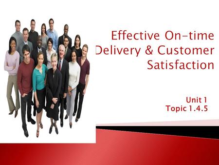 Unit 1 Topic 1.4.5.  Must learn: What customer service means and the importance of customer service  Should learn: The purpose of customer service is.