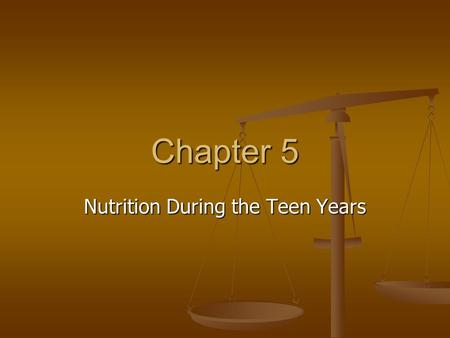 Chapter 5 Nutrition During the Teen Years. Vocabulary Nutrition Nutrition Calories Calories Nutrients Nutrients Hunger Hunger Appetite Appetite.