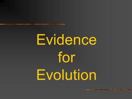 Evidence for Evolution. Evidence for Evolution Homology Convergent evolution Vestigial structures Embryology Fossils DNA.