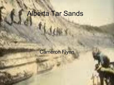 Alberta Tar Sands Cameron Flynn. What Is a tar sand? A tar sand is an area that has large amounts of oil under a sandy area, each grain is surrounded.