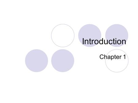 Introduction Chapter 1.