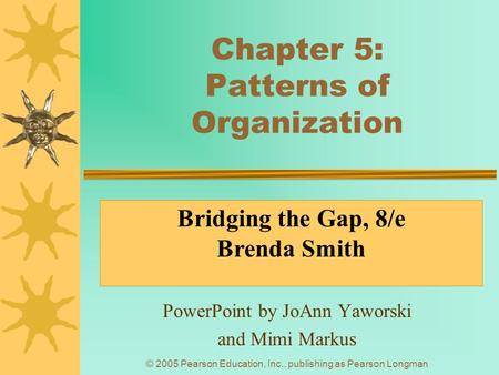 Chapter 5: Patterns of Organization