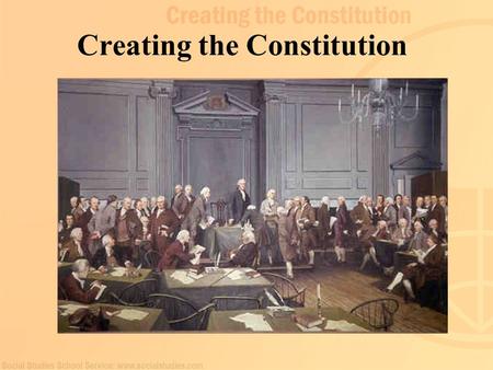 Creating the Constitution. 2 The Articles of Confederation The Articles were created because during the Revolution, the new United States needed a functioning.