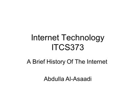 history of internet