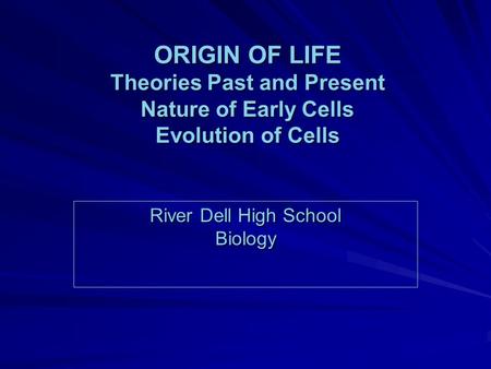 River Dell High School Biology
